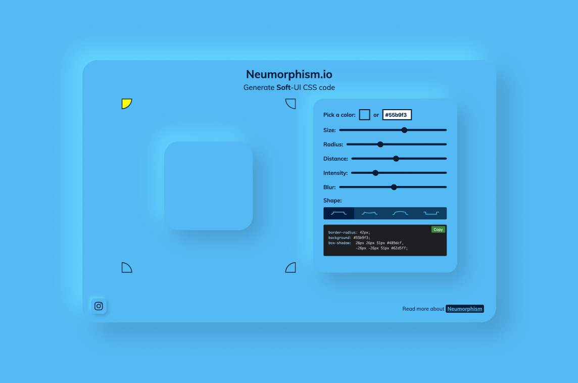 Neumorphism IO Ejemplo