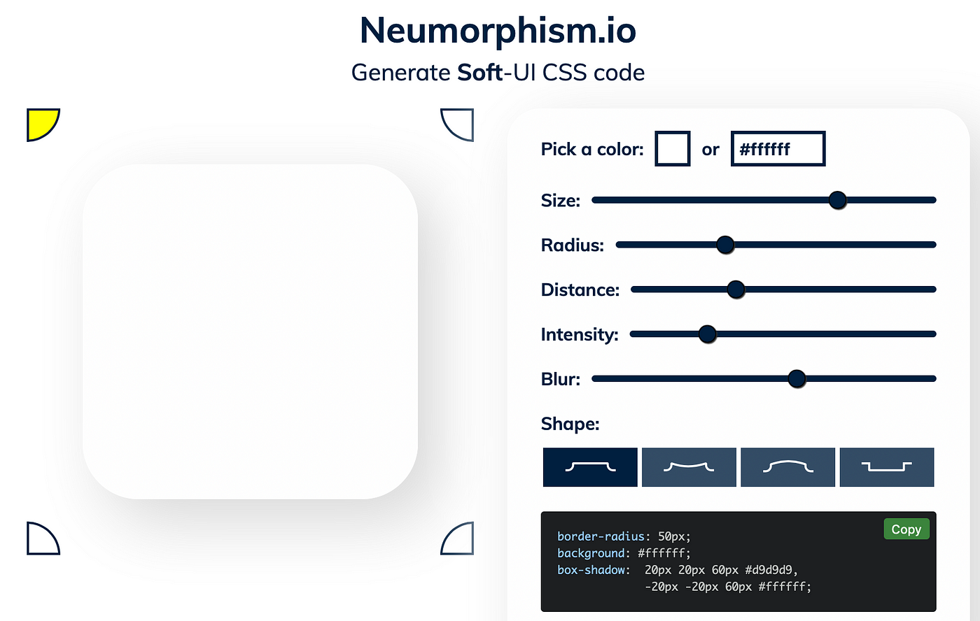 Desafíos de Neumorphism IO